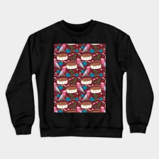 Christmas Gallah Parrot Cockatoo Burgundy Crewneck Sweatshirt